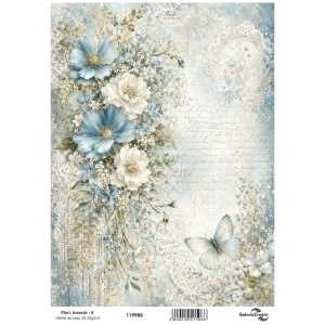 Hartie de orez Flori, insecte - 6 20x27,5cm