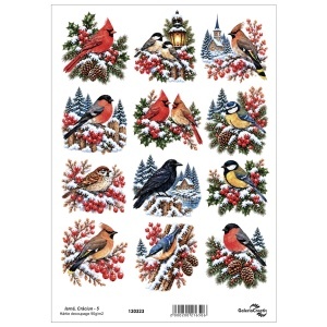 Hartie decoupage Iarna, Craciun - 5 20x27,5cm 90g