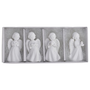 Inger ceramica alb 5,5x2,9cm 4 modele/cutie Canea RD23B-6019 - Img 3