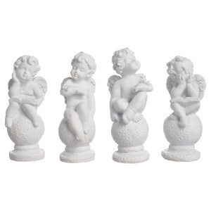 Inger ceramica alb pe glob 6,6x2,4cm 4 modele/cutie Canea RD20B-2124