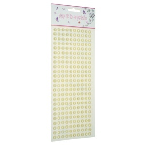 Jumatati perla plastic adeziva crem 7mm 240/set