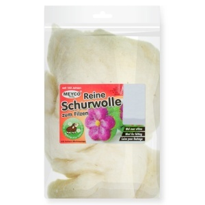 Lana impaslire alb natur 100g Meyco 23548