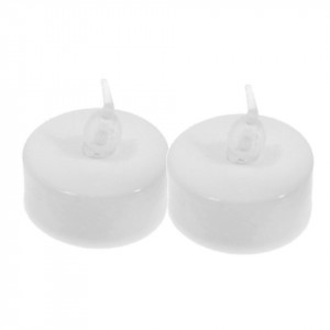 Lumanare plastic alba cu led 3,6x1,8cm 2/set