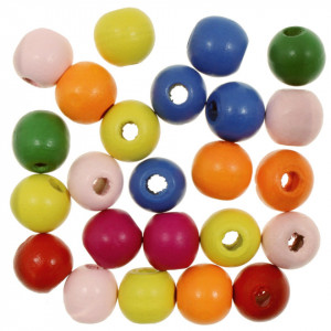 Margele lemn rotunde multicolor 20g - Img 6