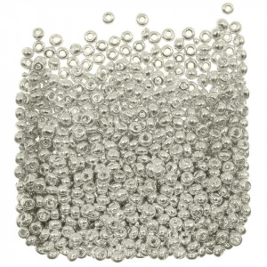 Margele nisip rotunde argintiu deschis calitatea I 4mm 60g