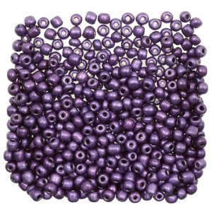 Margele nisip rotunde mov cyclam perlat 4mm 60g