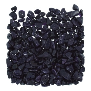 Margele tip semipretioase chips piatra soarelui albastra 62g