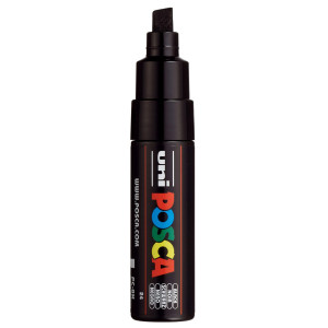 Marker vopsea pe baza de apa varf tesit 8mm Uni Posca pc-8k - Img 2