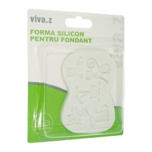 Matrita silicon 5 pisici 6x8,3x0,8cm alb T09736