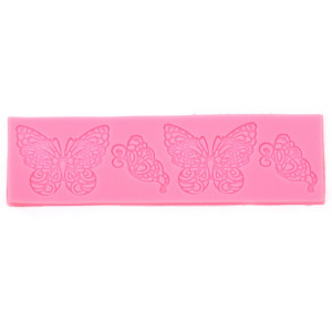 Matrita silicon dreptunghiulara textura fluturi 18,5x5,7x0,4cm 812373