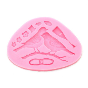 Matrita silicon pasari 11,5x8,5x1cm 812384 roz