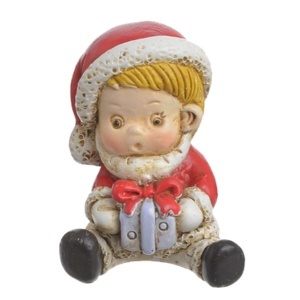 Miniatura baiat cu cadou din rasina 3,1x2,4cm Canea 270CAN103TA_MIX