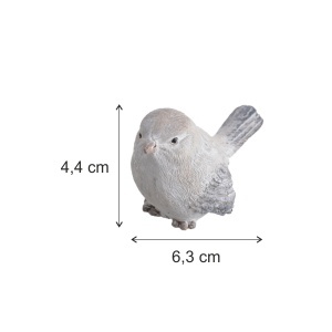 Miniatura pasare ceramica alb/maro model 1 6,3x4,4cm Canea 208CAN23275D_MIX - Img 2