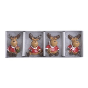 Miniatura ren din rasina 3,4x3,2x3cm 4/cutie RD1B-2498