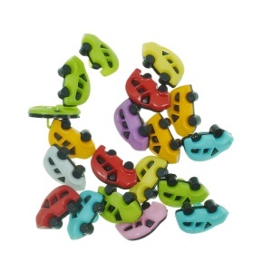 Nasture plastic masina cu picior culori diverse 1x1,8cm 10/set 127640
