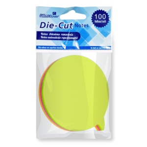 Notes adeziv 5 culori forma balon 7,5x7,5cm 100 file Office Cover n103