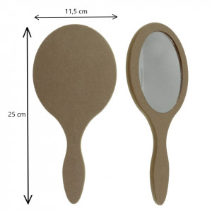 Oglinda ovala pe suport mdf cu maner 25x11,5cm - Img 2