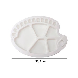 Paleta pictura plastic alba ovala 33,5cm Artix PP214G - Img 2