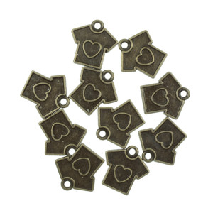 Pandantiv metalic bronz tricou 16x17mm 10/set