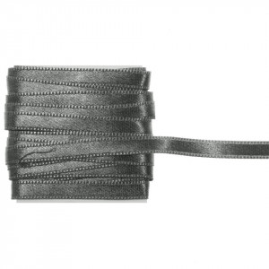 Panglica saten Gilda gri fumuriu 6mm x 5m