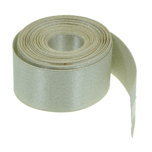 Panglica satinata auriu deschis cu sclipici 25mm x 5m