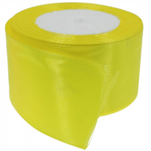 Panglica satinata galben intens 50mm x 21m/rola