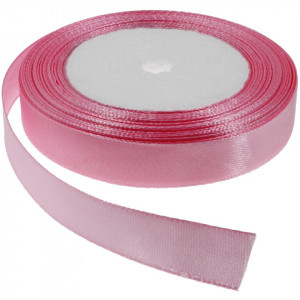 Panglica satinata roz inchis 15mm x 21m/rola