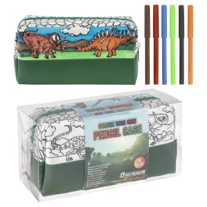 Penar de colorat cu 6 carioci 20x8x10cm Dinozauri Creative Craft 130011 - Img 2