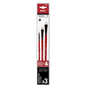 Pensula sintetica varf liner/drept/oblic coada scurta 3/set Artix 3-7-10 PP391-02
