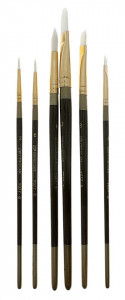Pensula sintetica varf rotund si plat 6/set Giorgione G-Y077 - Img 3
