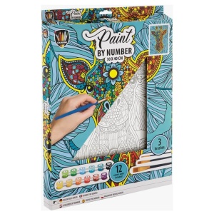Pictura pe numere cu 12 culori si 3 pensule 30x40x1,5cm Girafa Creative Craft 150071