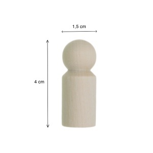 Pion lemn 4x1,5cm DG380 2/set - Img 2