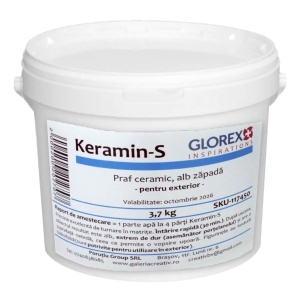Praf ceramic alb zapada Keramin-S Glorex 3,7kg (Compozit mineral pentru turnare la rece)