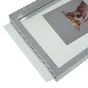 Rama foto lemn cu poza 15x19cm dimensiune totala 17,5x22x3,5cm gri 088536 - Img 2