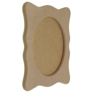Rama foto mdf cu margine ondulata si picior 12x17cm/dimensiunea pozei 9x13cm