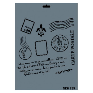 Sablon plastic Carte Postala 25x35cm Rich NEW 239