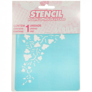 Sablon plastic colt decorativ-6 13x13cm Acrilex 30001