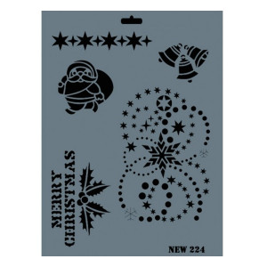 Sablon plastic Decor Craciun model-2 25x35cm Rich NEW 224