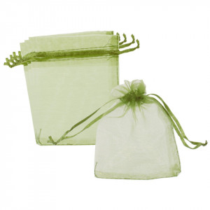Saculet organza 8,5x9/11,5cm 5/set - Img 9