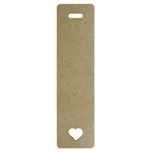 Semn de carte mdf cu decupaj inima 15x4x0,3cm