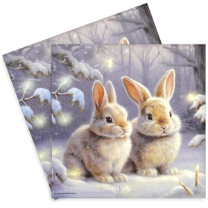 Servetel Iepuri in zapada 33x33cm 2/set 33318940