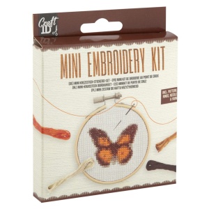 Set broderie cu gherghef 9x10cm Fluture Creative Craft CR1710/GE - Img 1