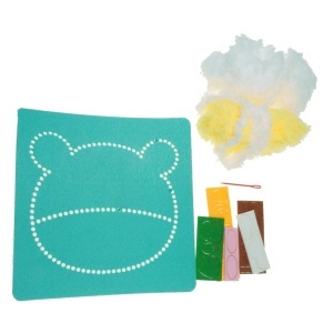 Set de cusut Tablou Girafa pasla 19x19cm albastru/galben A33-7 - Img 2