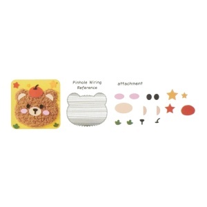 Set de cusut Tablou Urs pasla 19x19cm galben/maro A33-7 - Img 3