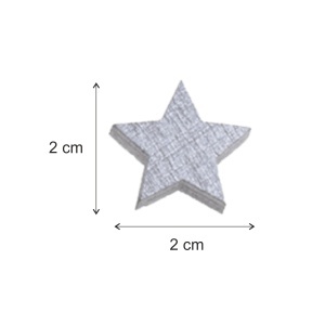 Stea lemn argintiu 2x2cm 72/set Canea 129CAN231023_SLV - Img 2