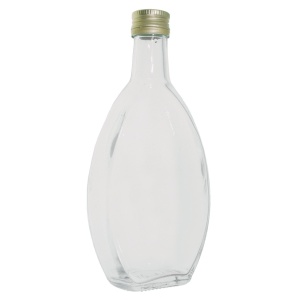 Sticla ovala cu capac aluminiu 200ml 3,5x8x17cm PP 24 CH