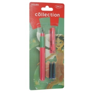 Stilou plastic cu 2 rezerve Daco 214RZ roz