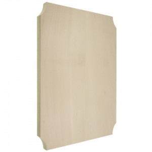 Tocator lemn dreptunghiular cu colturi decupate semicerc 34,5x24,5x2cm 104451 - Img 1