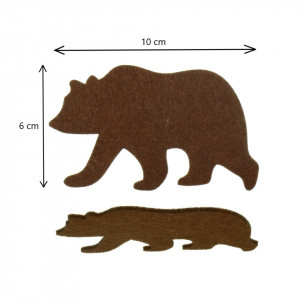 Urs brun carpatin pasla maro 10x6cm 2/set - Img 2