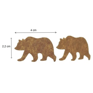 Urs brun carpatin pasla maro deschis 4x2,2cm 10/set - Img 2